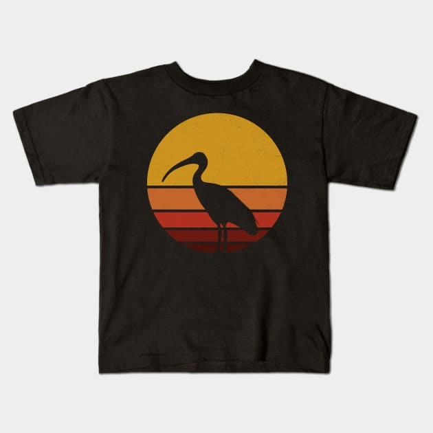 Retro Vintage Sunset Bin Chicken Kids T-Shirt by BinChickenBaby